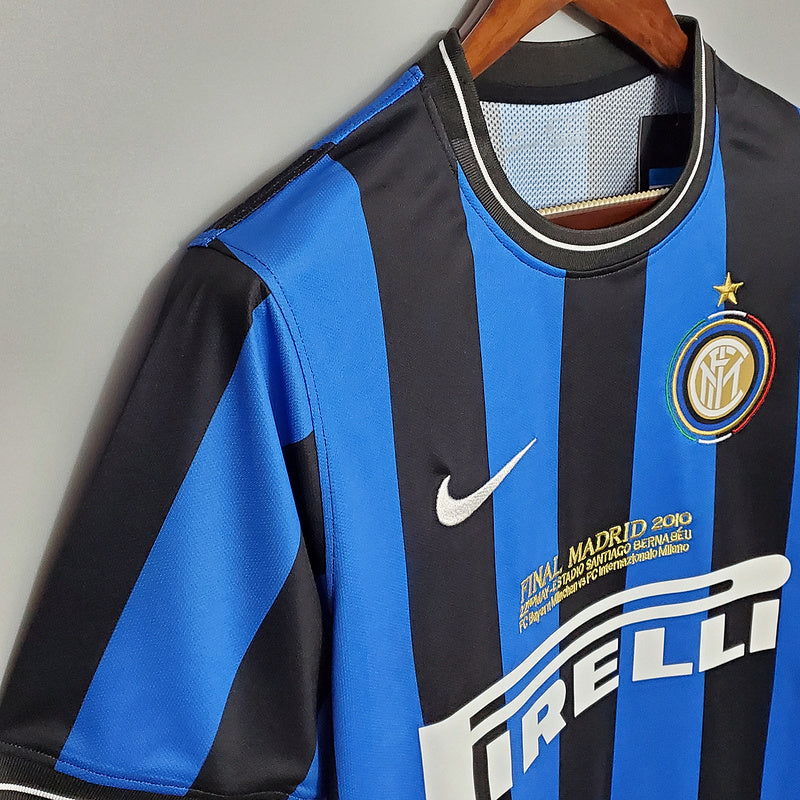 Camisa Inter de Milão Retrô 2010 Azul e Preta  Nike