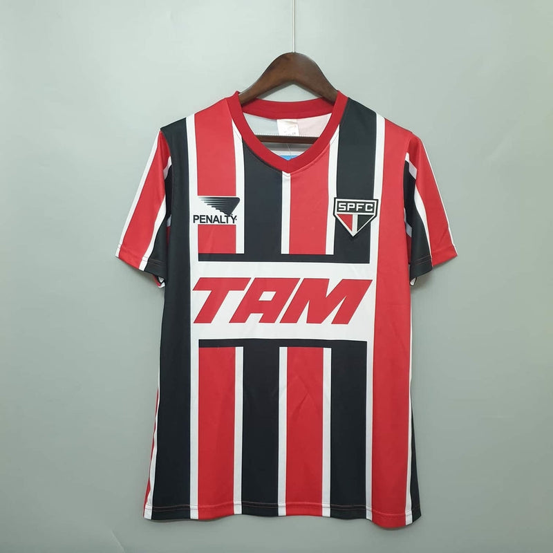 Camisa São Paulo Retrô 1993 Vermelha e Preta  Penalty