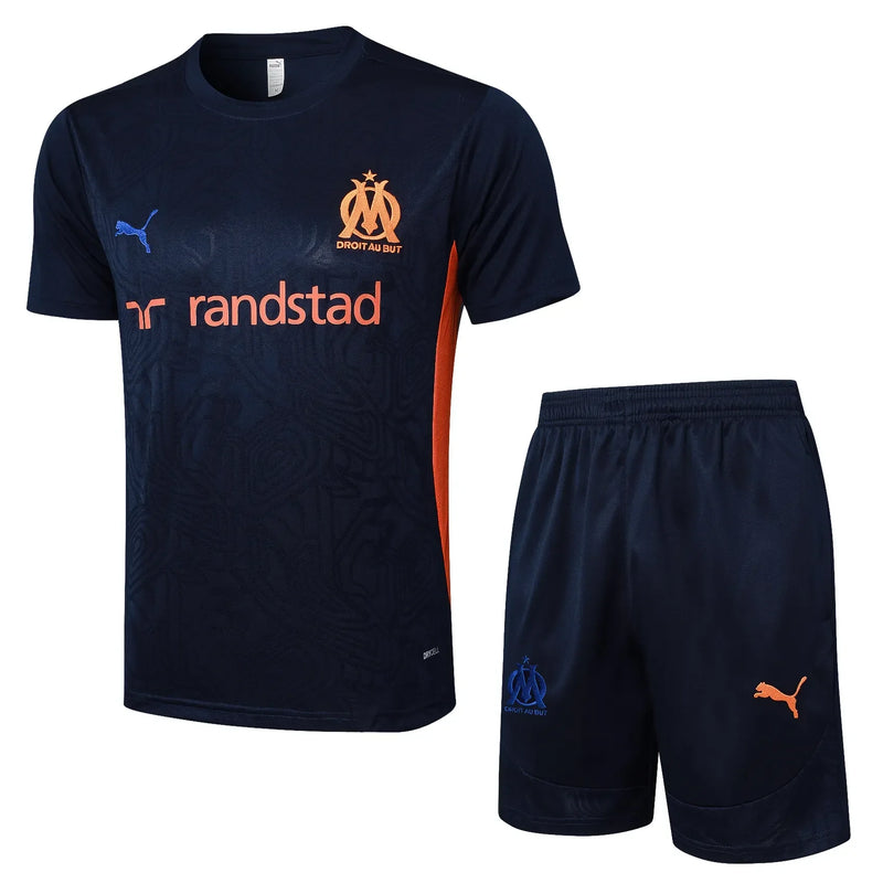 Conjunto Olympique de Marseille Treino 24/25 - Azul Escuro