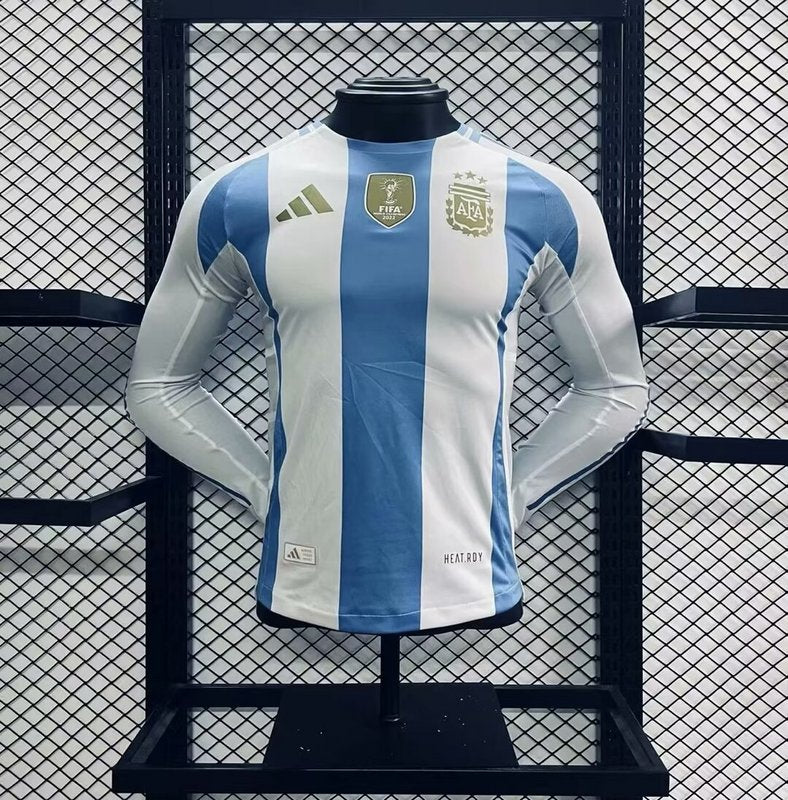 Player Argentina 2024∕25 Home Long Sleeves Jersey – Player Versi(CB6D)