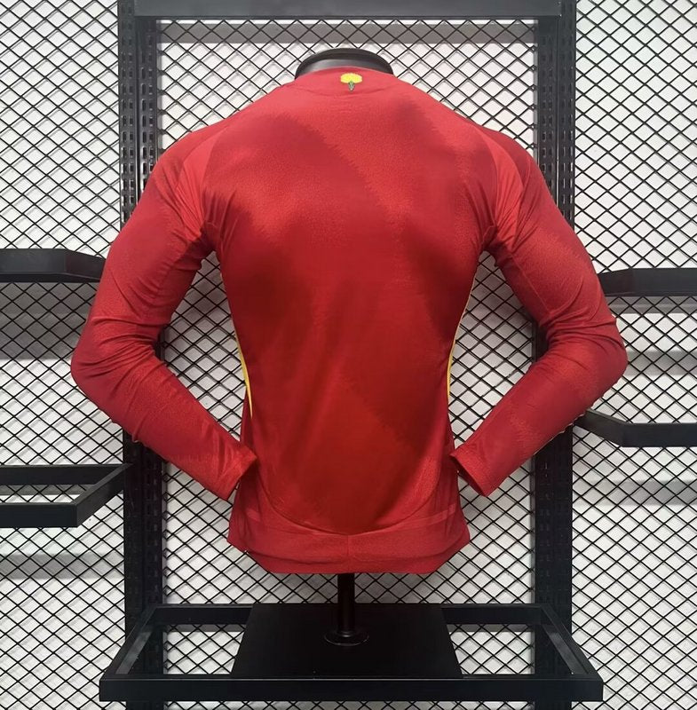 Spain 2024∕25 Euro Home Long Sleeves Jersey – Player Version(2DBD)