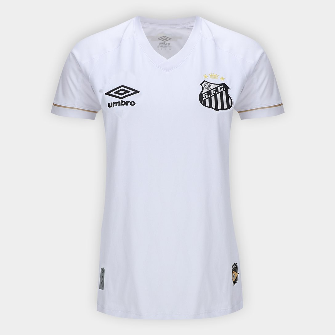 Camisa Santos I 2026/27 Branca Feminina Torcedor - vista frontal