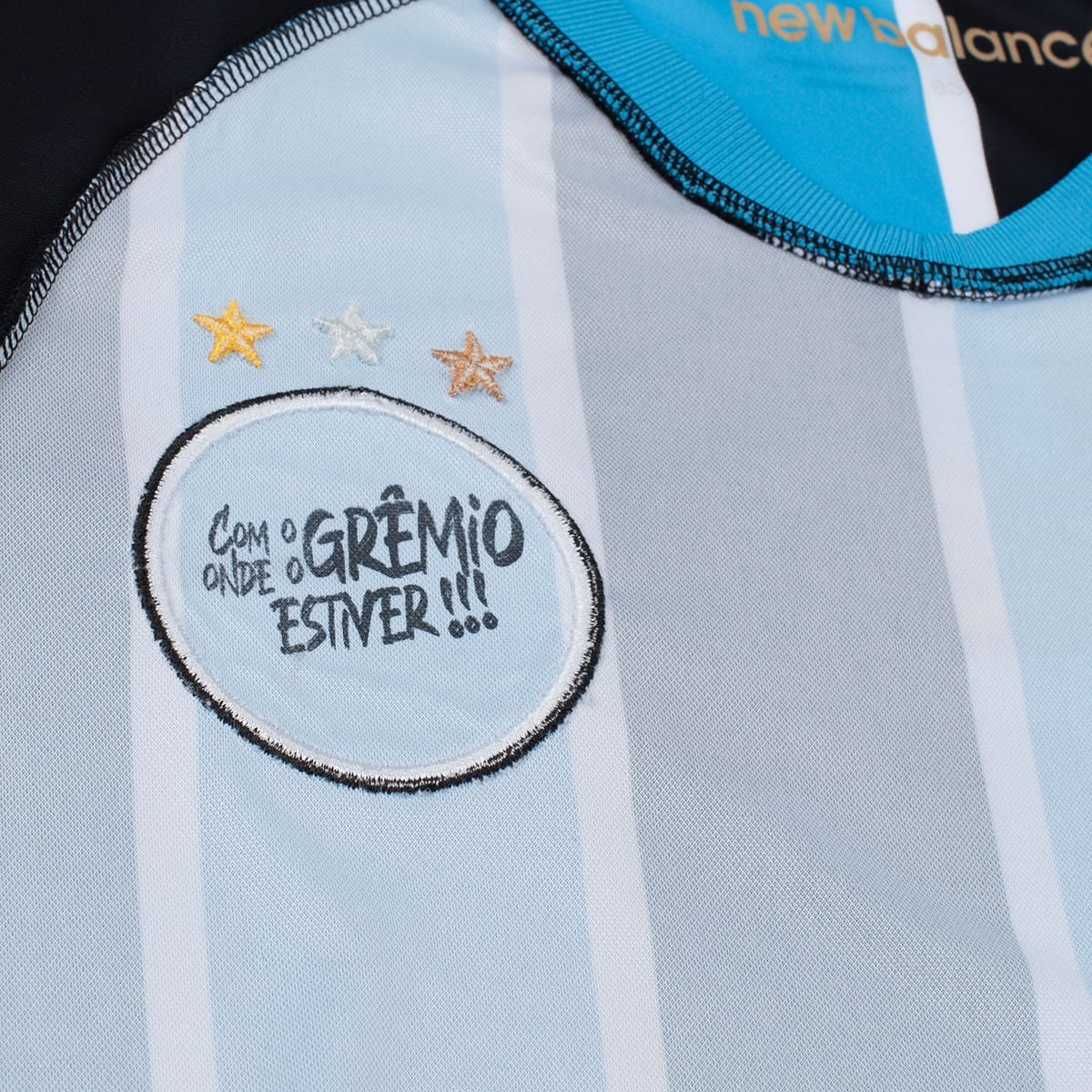 Camisa Grêmio I 2026/27 Tricolor Feminina Torcedor - detalhes de acabamento 4