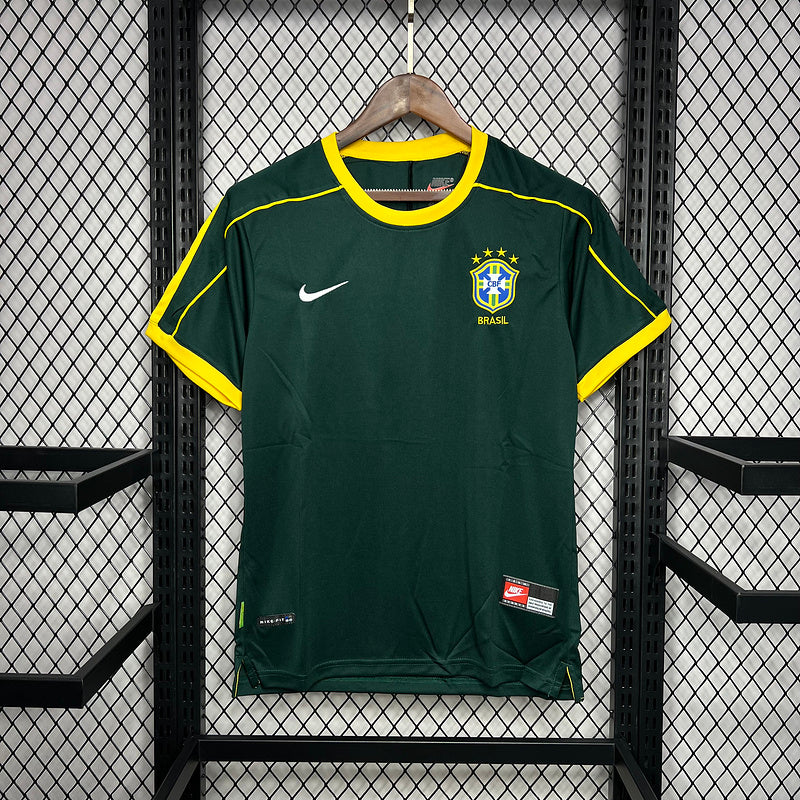 Retro Brazil 1998 Goalkeeper Retro Jersey(5889)