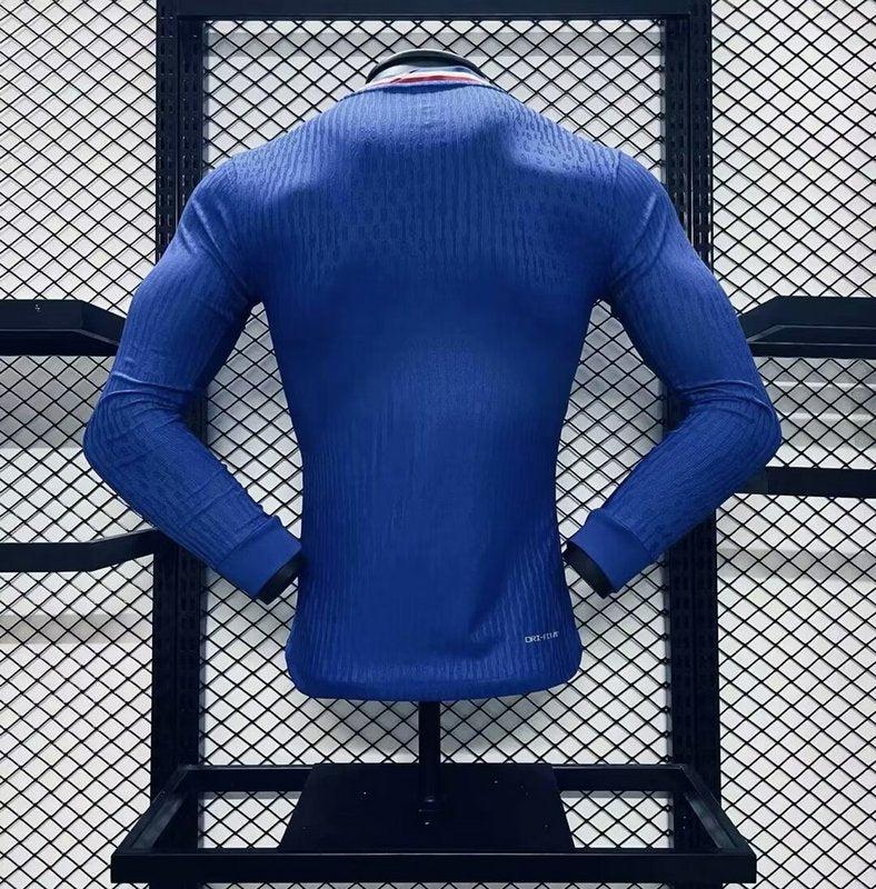 Player France 2024∕25 Euro Home Long Sleeves Jersey – Player Version(136B)