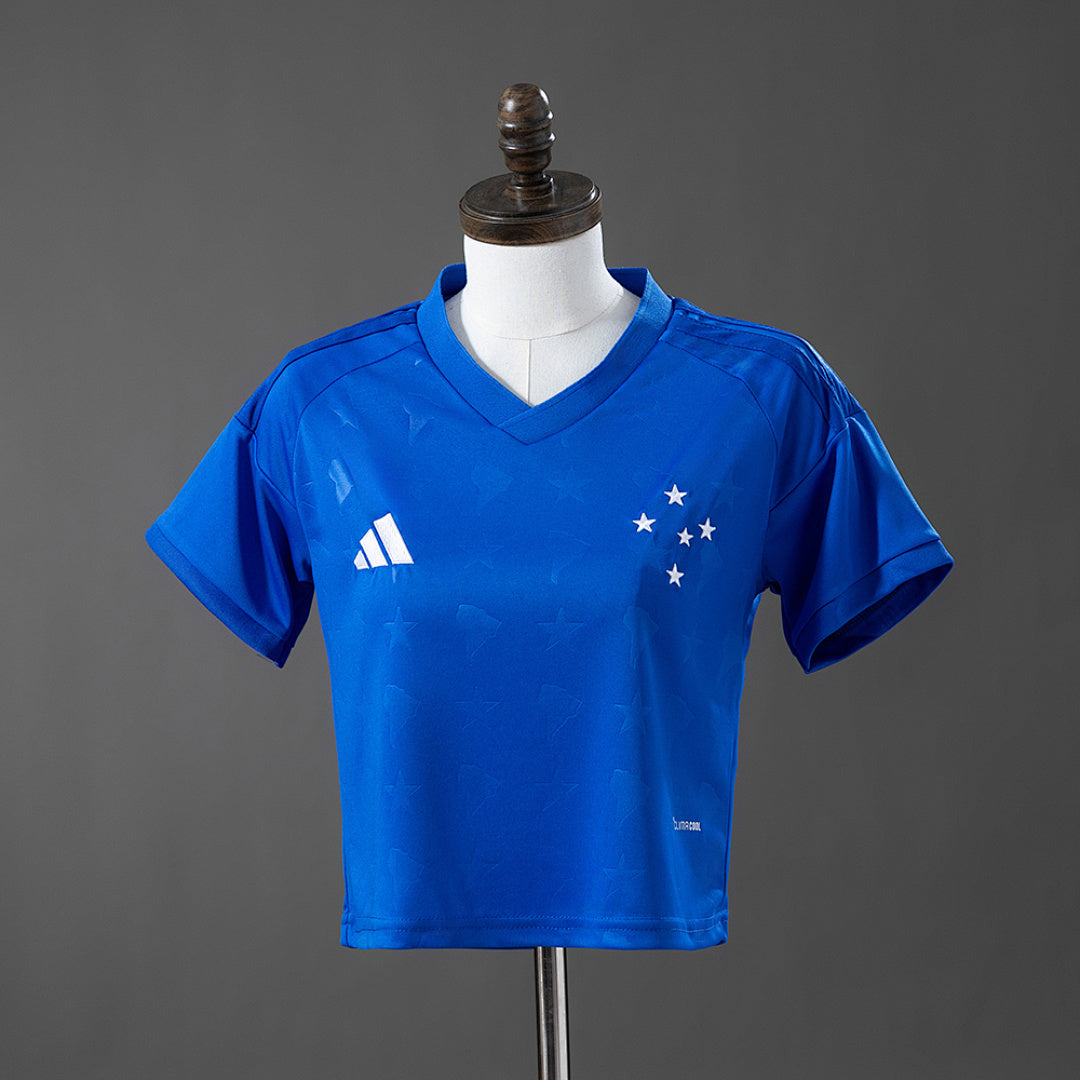 Cruzeiro 26∕27 Home Women's Crop Top Style S-XXL(8716)