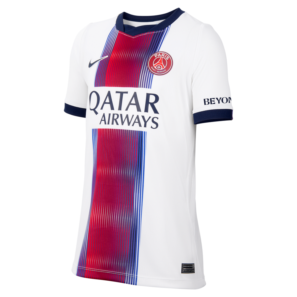 Kit Infantil PSG II 2026/27 Branco Camisa e Shorts - vista frontal
