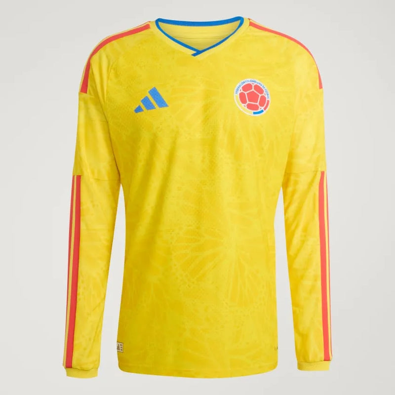 Camisa Colombia 2026 Jogador Longsleeve Home WorldCup