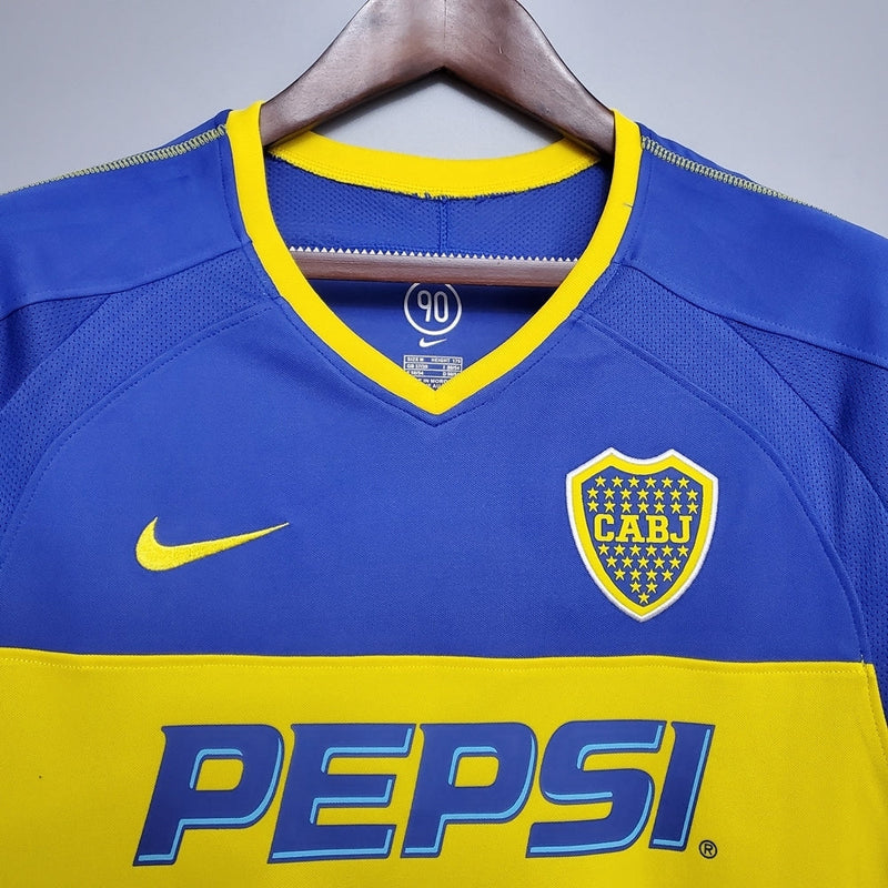 Camisa Boca Juniors Retrô 03/04 - Nike - Azul e Amarela