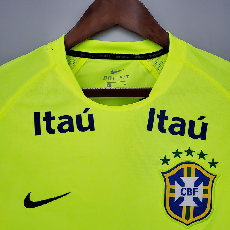 Camisa de Treino Seleção Brasil Nike - Verde Fluorescente