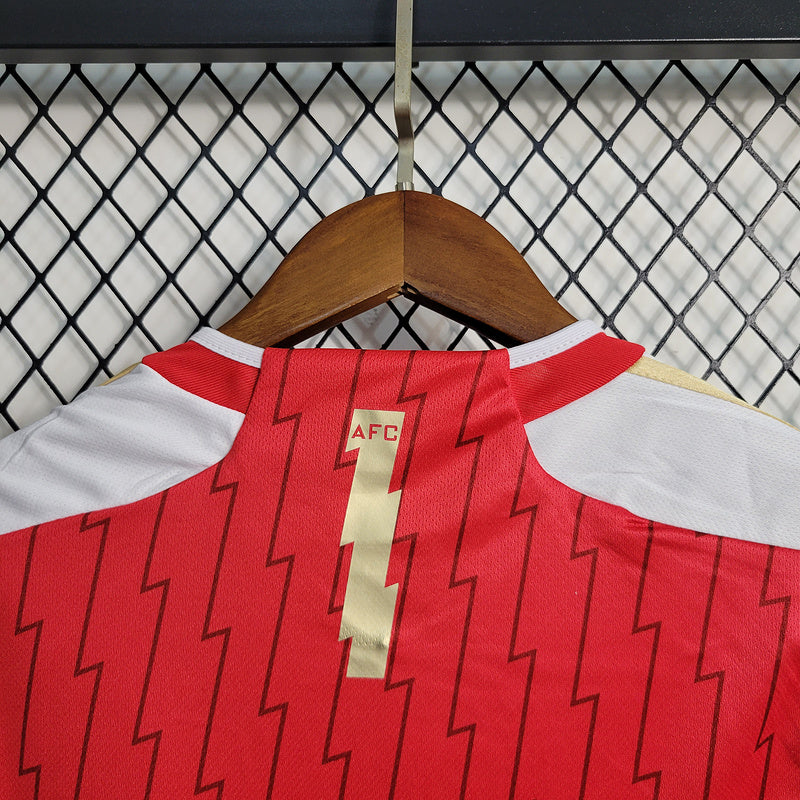 Kit Infantil Arsenal 23/24 Adidas - Vermelho/Branco