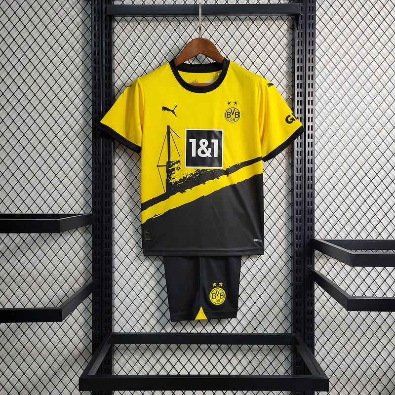 Kit Infantil Borussia Dortmund 23/24 - Amarelo/Preto