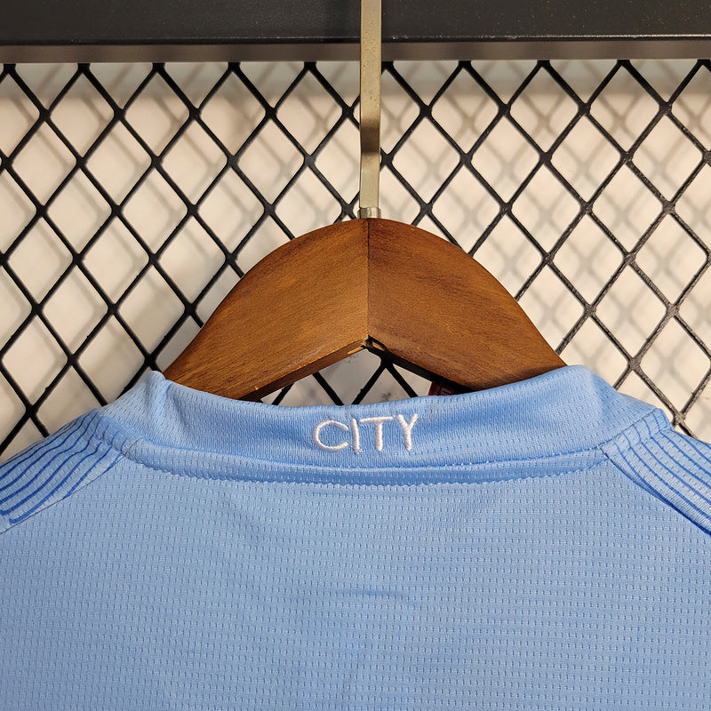 Kit Infantil Manchester City 23/24 Home - Azul