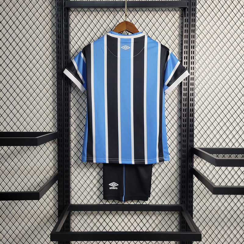 Kit Infantil Grêmio Home 23/24 - Azul/Preto