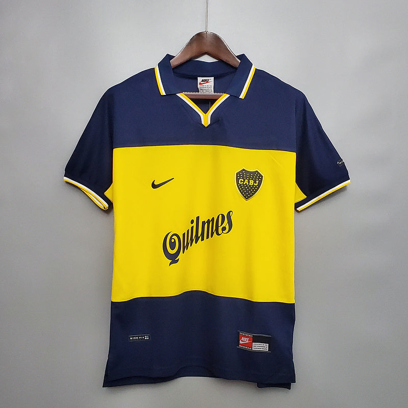 Camisa Boca Juniors Retrô 1999 Azul e Amarela - Nike