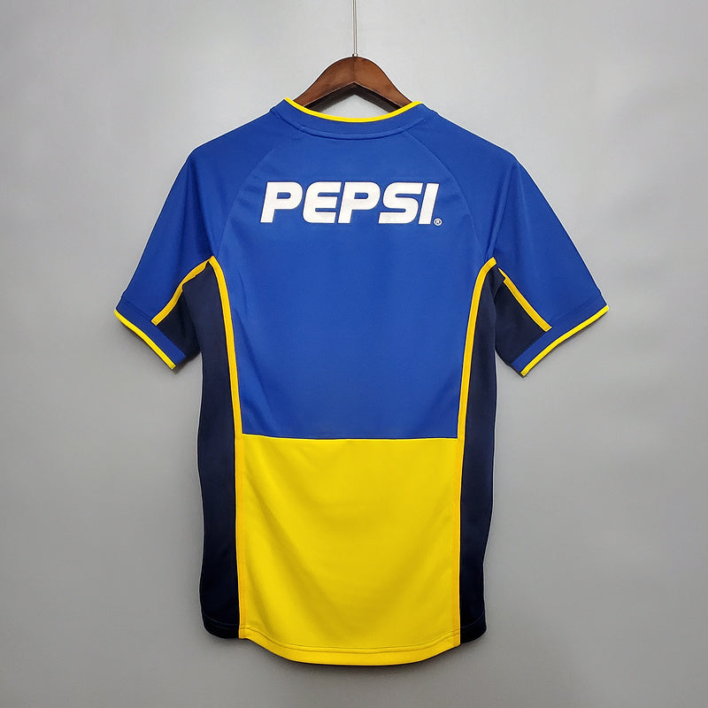 Camisa Boca Juniors Retrô 2002 Azul e Amarela - Nike
